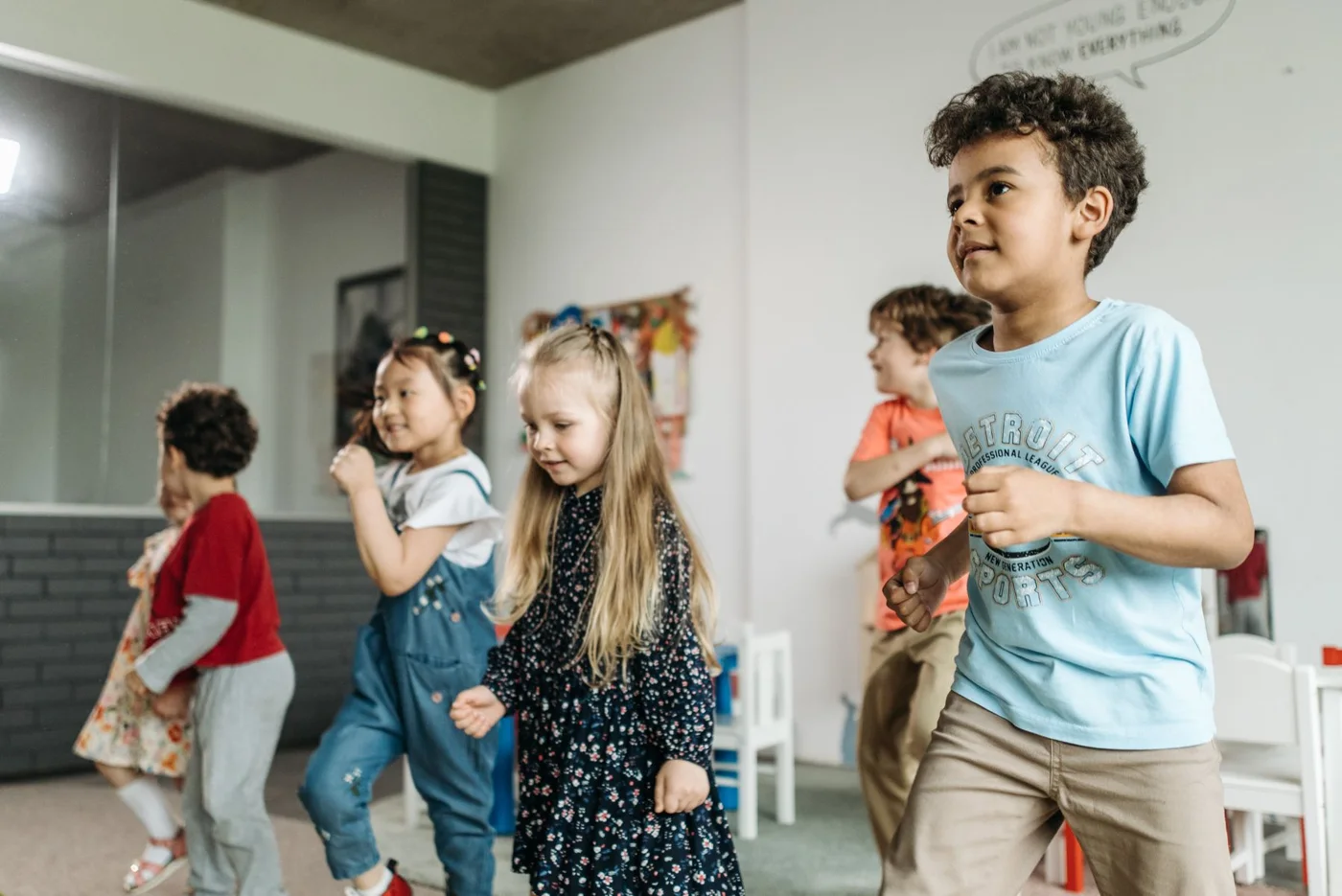 Illustrative photograph: Young children enjoying music and movement